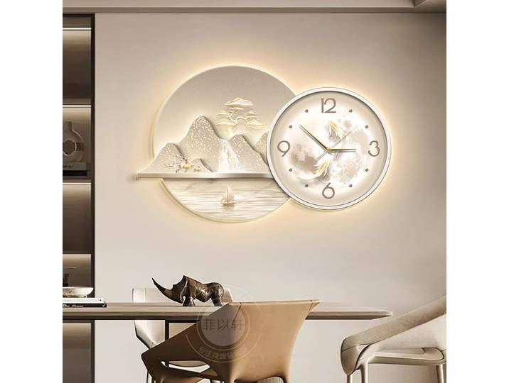 Restaurant fond mur peinture décorative horloge murale salon muet horloge numérique grande horloge abstraite décoration murale