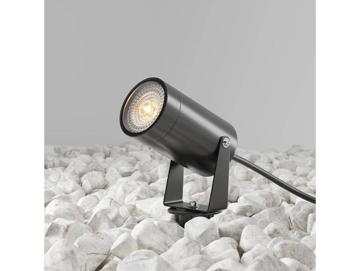 Maytoni Erdspießstrahler Scope, schwarz, Aluminium, IP65 dimmbar, schwarz, Aluminium, Modern