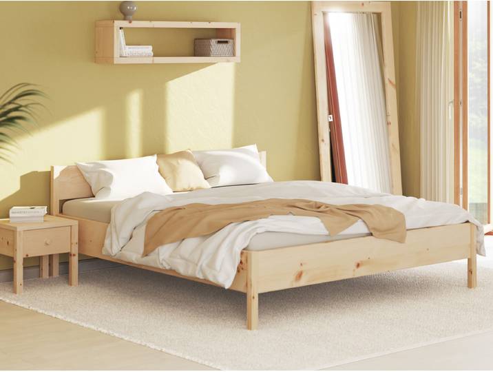 Zirbenbett „Fiona“ 140 x 210 cm Massivholz Zirbe
