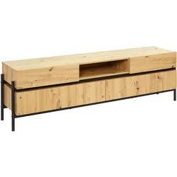 Lowboard Jasmina Schwarz/Eichefarben MDF
