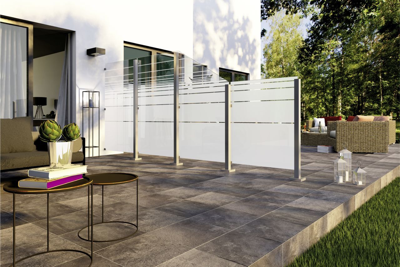 Ambiente Glaszaun Dekor 81 103 x 120 cm gehärtetes 8 mm Glas