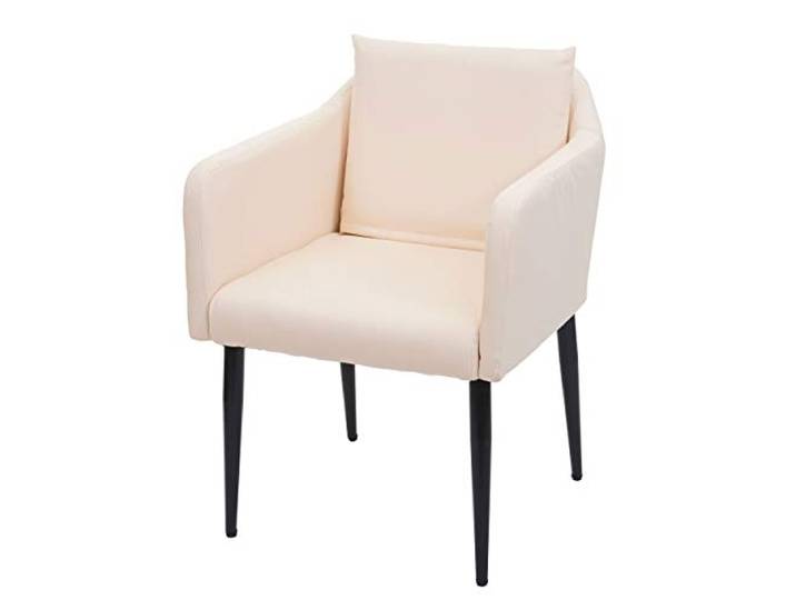 Mendler Esszimmerstuhl HWC-H93 - Kunstleder Creme-beige Küchenstuhl, Lehnstuhl, Stuhl