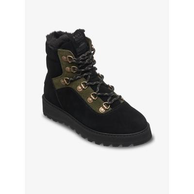 Winterboots ROXY "BRADIE", Damen, Gr. 36, Synthetik, winter moss, Leder, Schuhe Winterboots, Winterschuhe, Winterstiefel, Snowboots