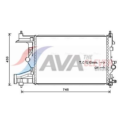 AVA CLEVER CHOICE Kühler, Motorkühlung ola2484 für Vaughall CHEVROLET