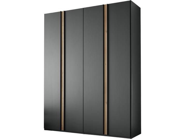 Drehtürenschrank, 197,3x236 cm, Holzwerkstoff, Grau, Türendämpfung, Wiemann