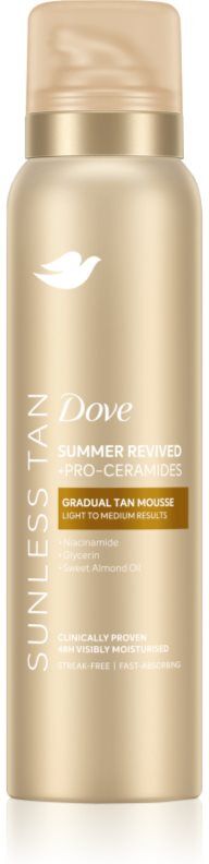 Dove Sunless Tan mousse auto-bronzante teinte Light to Medium 150 ml