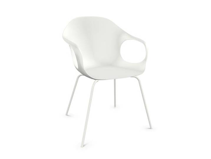 KRISTALIA fauteuil avec pieds ELEPHANT (Blanc - acier verni et polyuréthane)