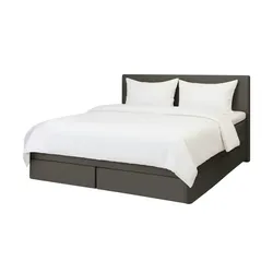 Boxspringbett 180x200 in anthrazit  ¦ schwarz ¦ Maße (cm): B: 180 H: 105