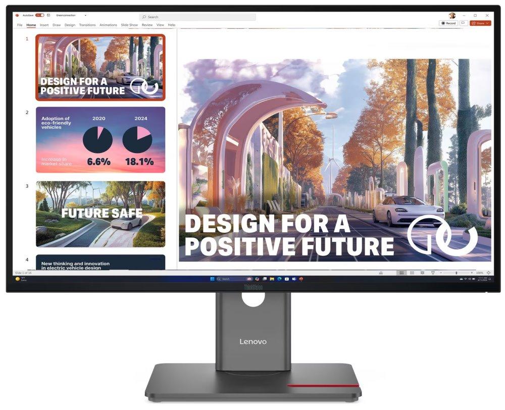 Lenovo ThinkVision P27QD-40 Monitor, 68,6 cm (27"), 2560 x 1440 Pixel, Quad HD, LED, 6 ms, Schwarz