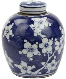 Legend of ASIA Blue And White Tiny Lid Mini Jar Blue Plum Petal