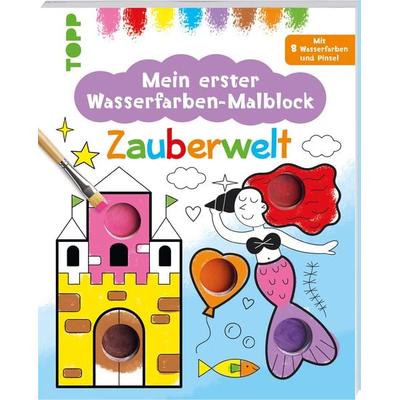 Mein erster Wasserfarben-Malblock - Zauberwelt, Taschenbuch von Alena Razumova, Frechverlag GmbH, 978-3-7358-9146-4