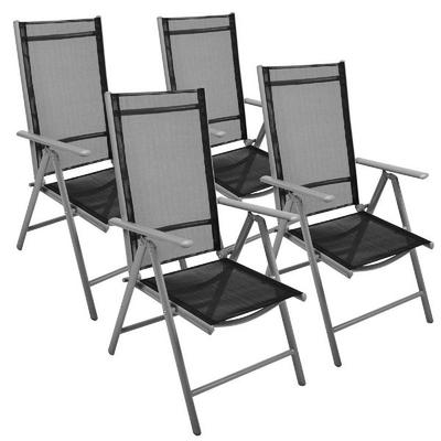 4er Set Gartenstuhl klappbar Klappsessel Alu