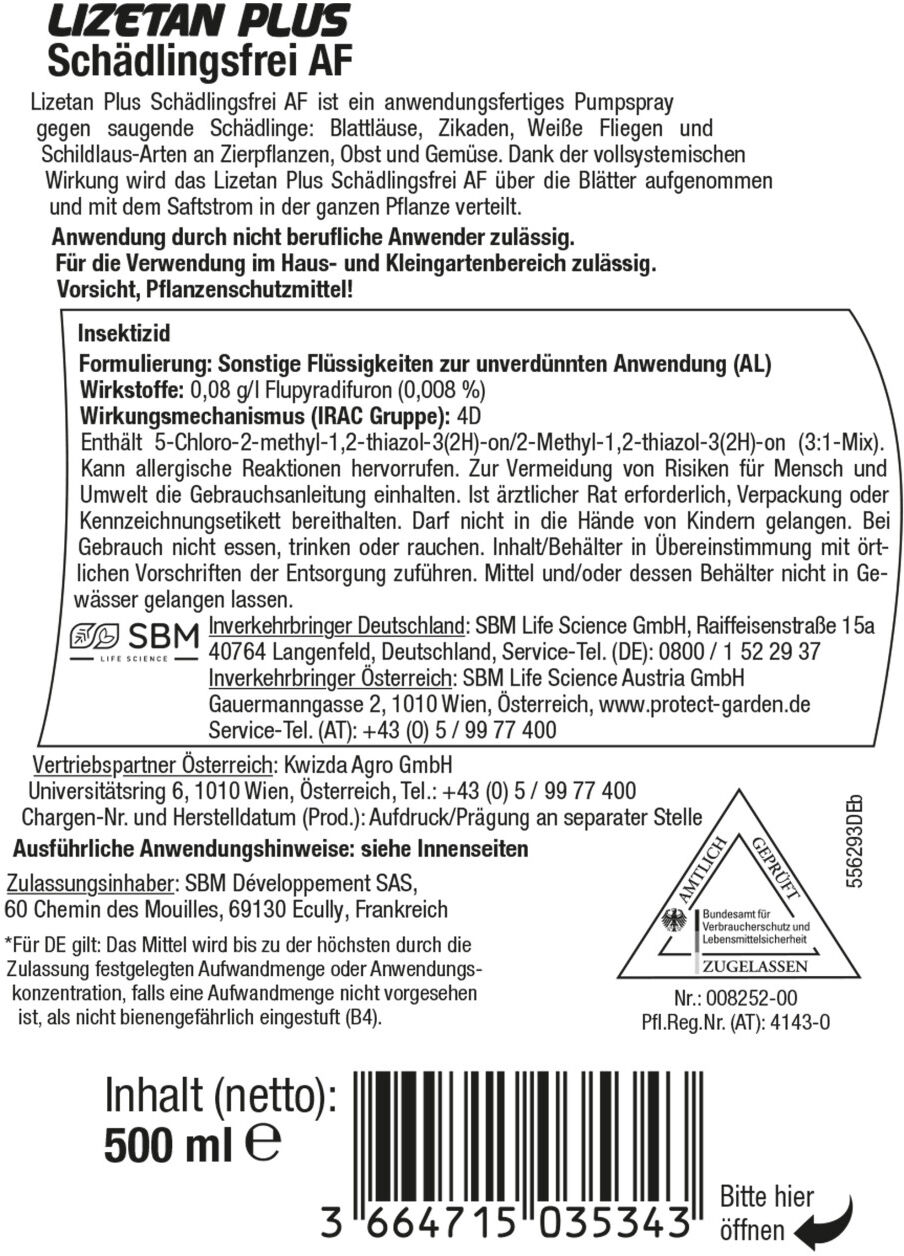 Protect Garden Lizetan Plus Schädlingsfrei AF 500 ml