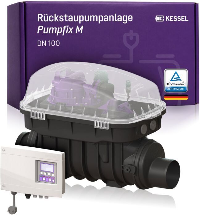 KESSEL Rückstaupumpanlage Pumpfix M  24100  DN 100 für fäkalienhaltiges  Abwasser mit SPZ 1000 Pumpe