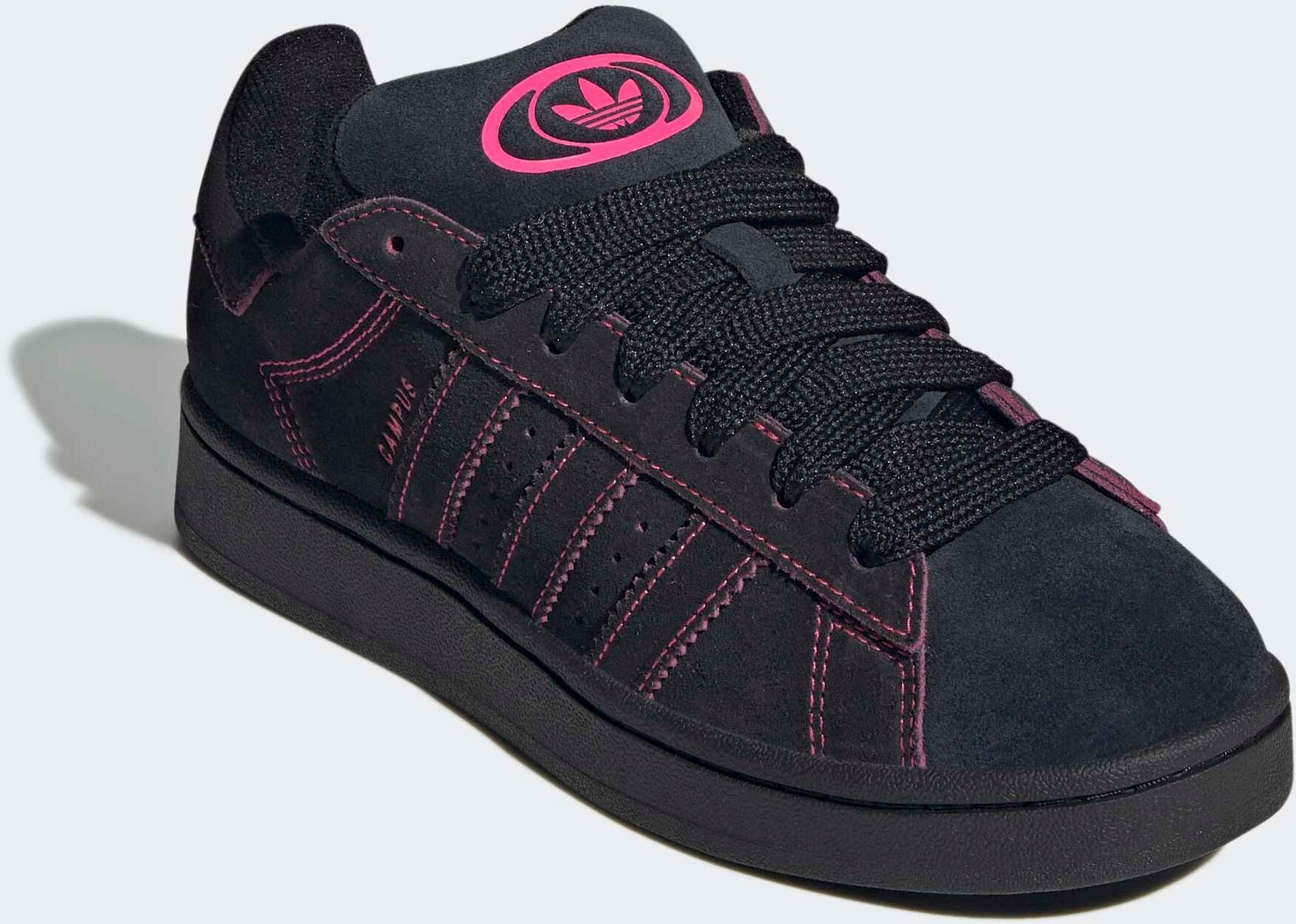 Sneaker ADIDAS ORIGINALS "CAMPUS 00S", Damen, Gr. 38, schwarz (shock pink, shock pink, core schwarz), Leder, Schuhe Sneaker