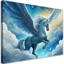 WANDBILD blaues einhorn