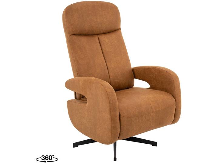 LABEL51 Esbjerg Fauteuil - Bruin - Stof - Manueel Verstelbaar - -