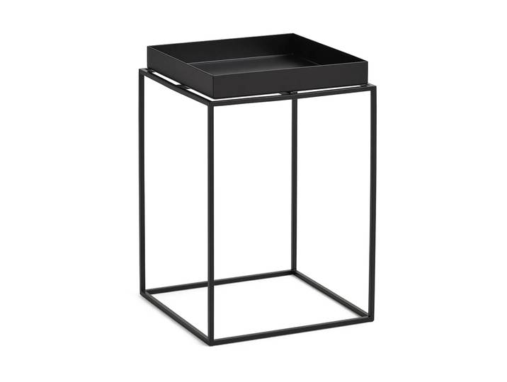 HAY Tray Table mittelhoher Beistelltisch Schwarz, 30x30x44 cm