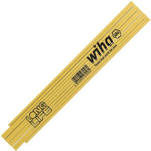 Wiha Zollstock 27058, Longlife, Kunststoff, 2m, Gliedermaßstab, gelb