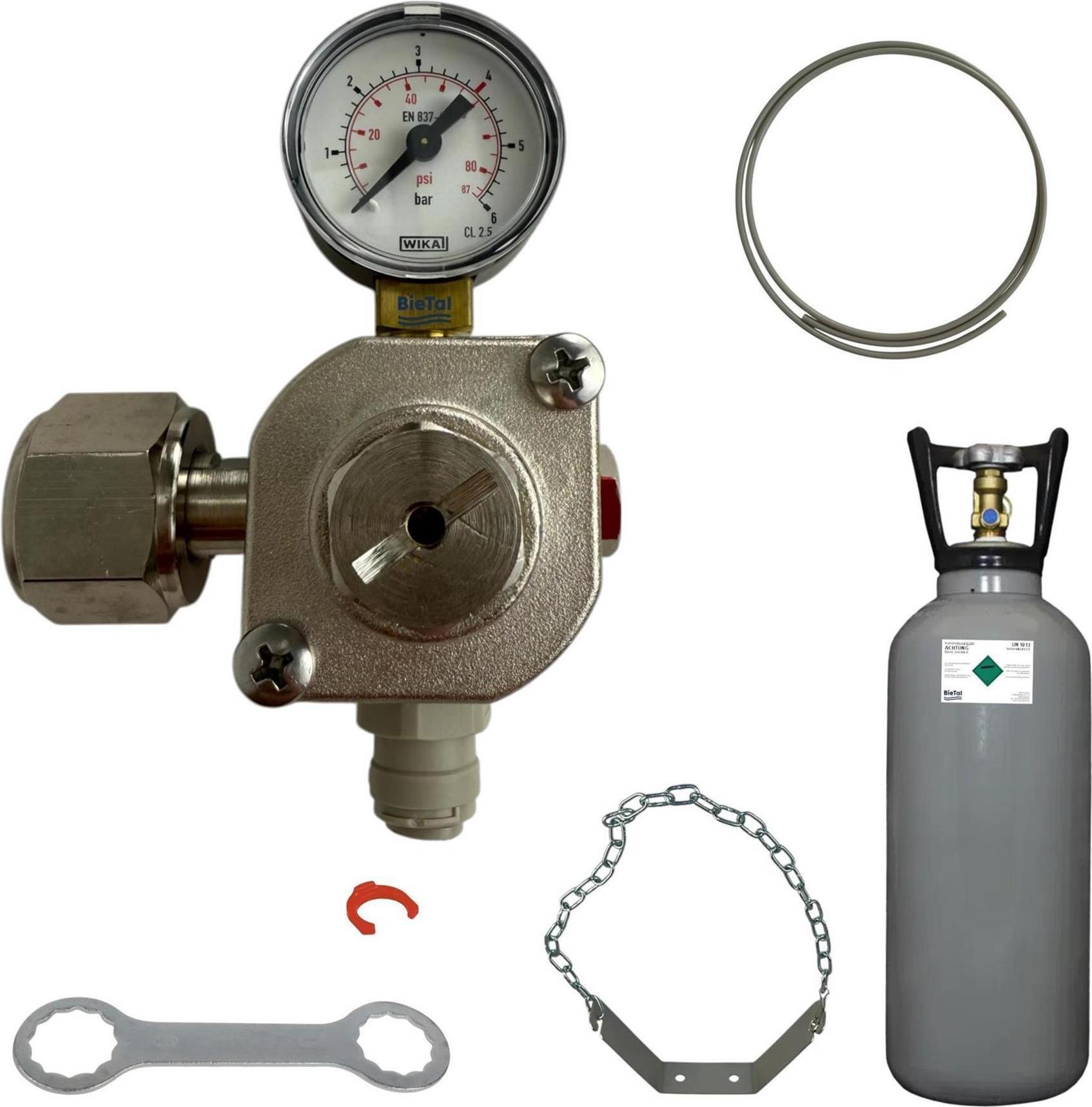 BieTal MINI Umrüstung Umbauset Quooker Cube auf 6 KG CO2 Mehrweg Flasche