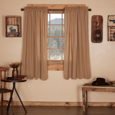 VHC Brands Millsboro Short Panel Scalloped Set of 2 63x36 - Short Panel 63x36