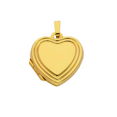 Kette mit Anhänger ADELIA´S "Damen 585 Gold Medaillon Anhänger", gold, Halsketten, Damen, Gold, Schmuckset - Set mit Halskette