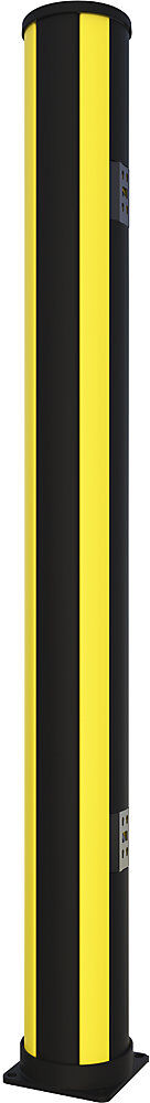Rammschutz-Poller X-Protect, Höhe 2000 mm, zinkgelb, graphitschwarz Axelent