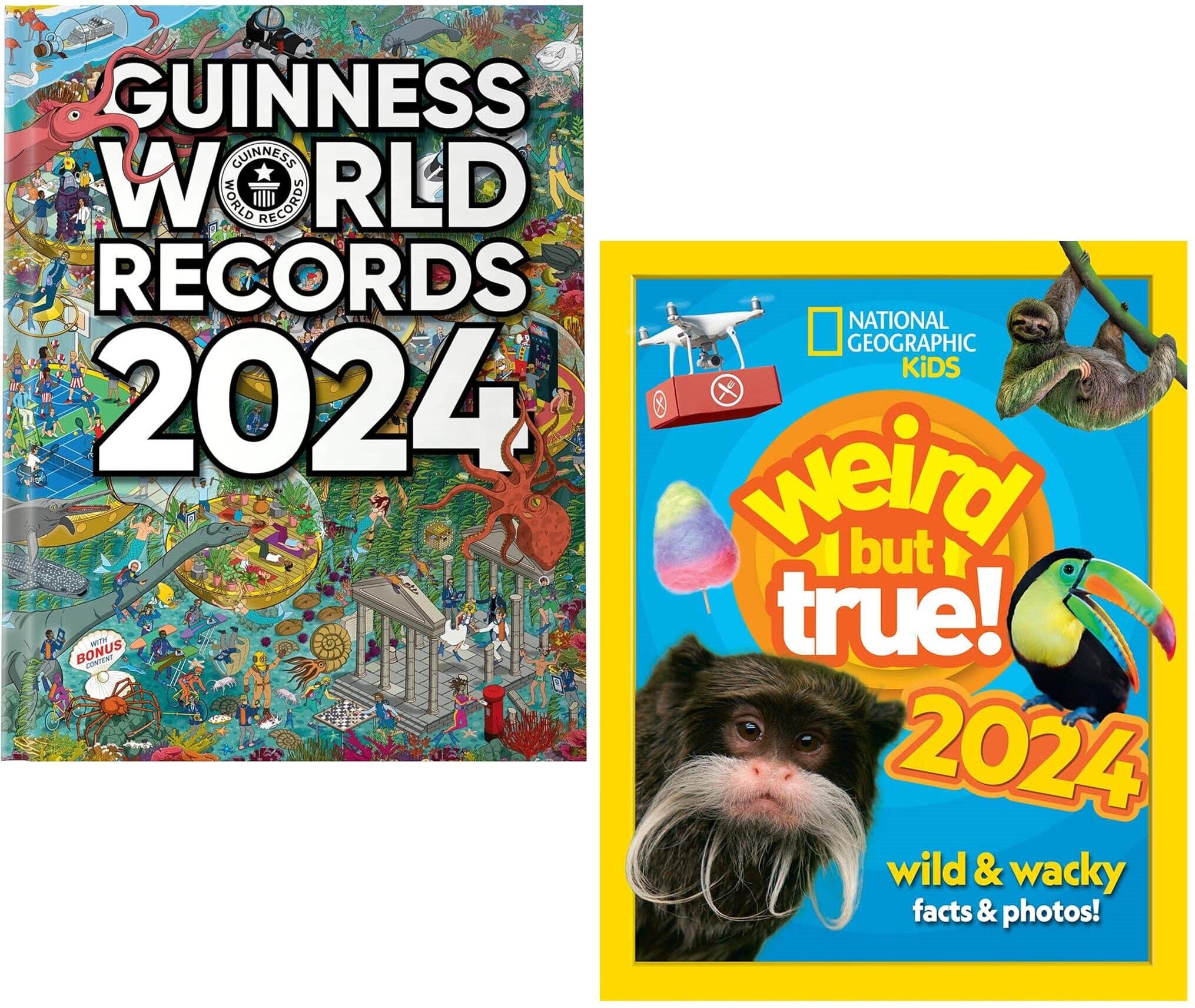 Guinness World Records 2024 & Weird but true! 2024 Collection 2 Books Set - Ages 7-10 - Hardback Collins