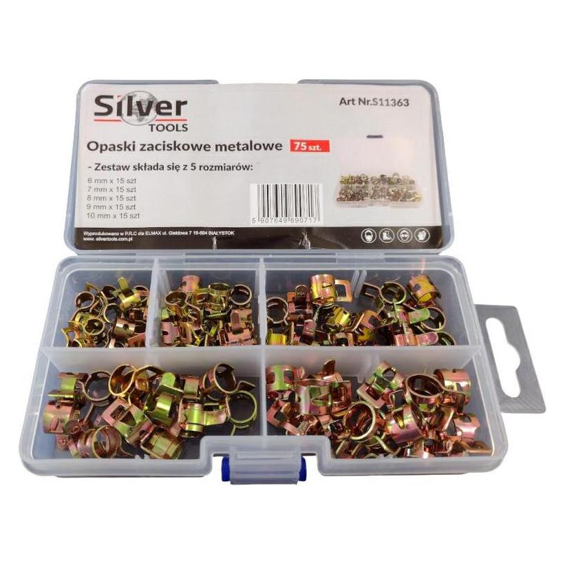 Silver Metallklemmen, 75 Stück. (75x) (62224179)