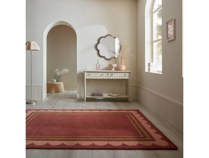Wollteppich Lois Pink/Rosa 160 x 230cm Wolle