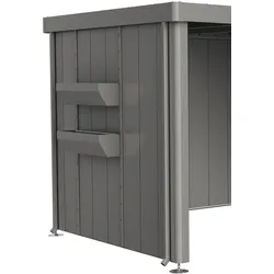 Biohort FloraBoard für Neo Seitendach Rück- oder Seitenwand (2 Blumenkästen) Alle Neo Seitendächer ab Gr. 2 quarzgrau-metallic