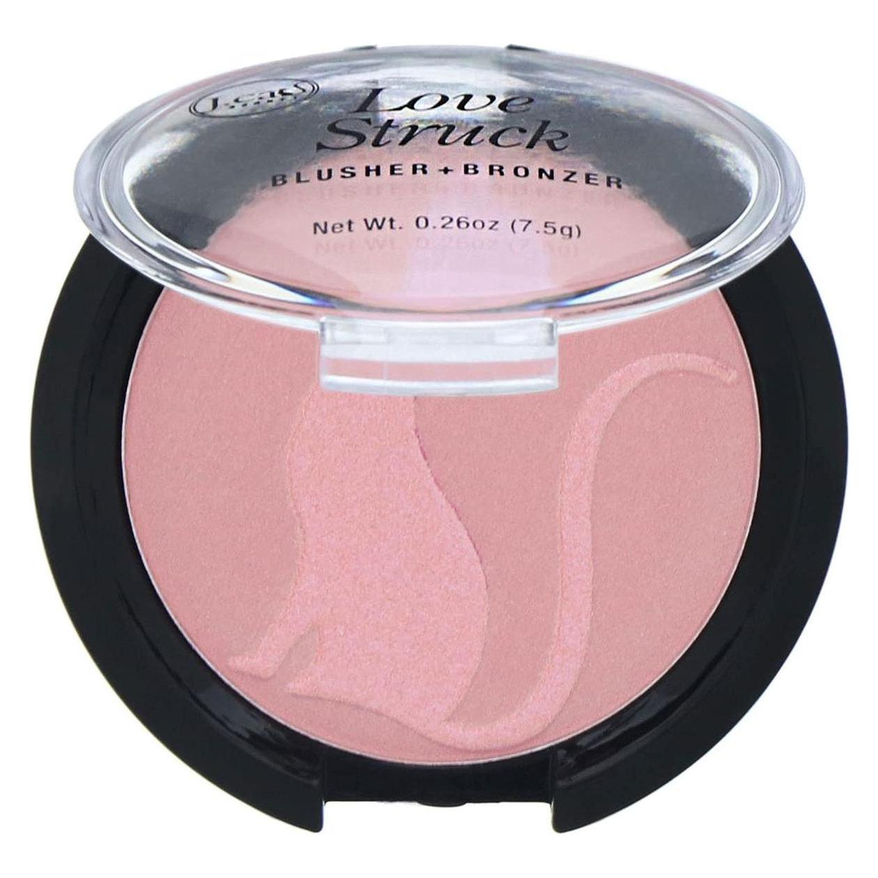 Makeup Revolution J.CAT BEAUTY Love Struck Blusher + Bronzer róż do policzków 101 Sweet Pea Pink 7,5g (101 Sweet Pea Pink) (58339306)