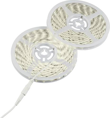 Sygonix SY-6613008 LED-Streifen-Komplettset mit Stecker/Buchse 12 V/DC 10m Tageslichtweiß 1St.