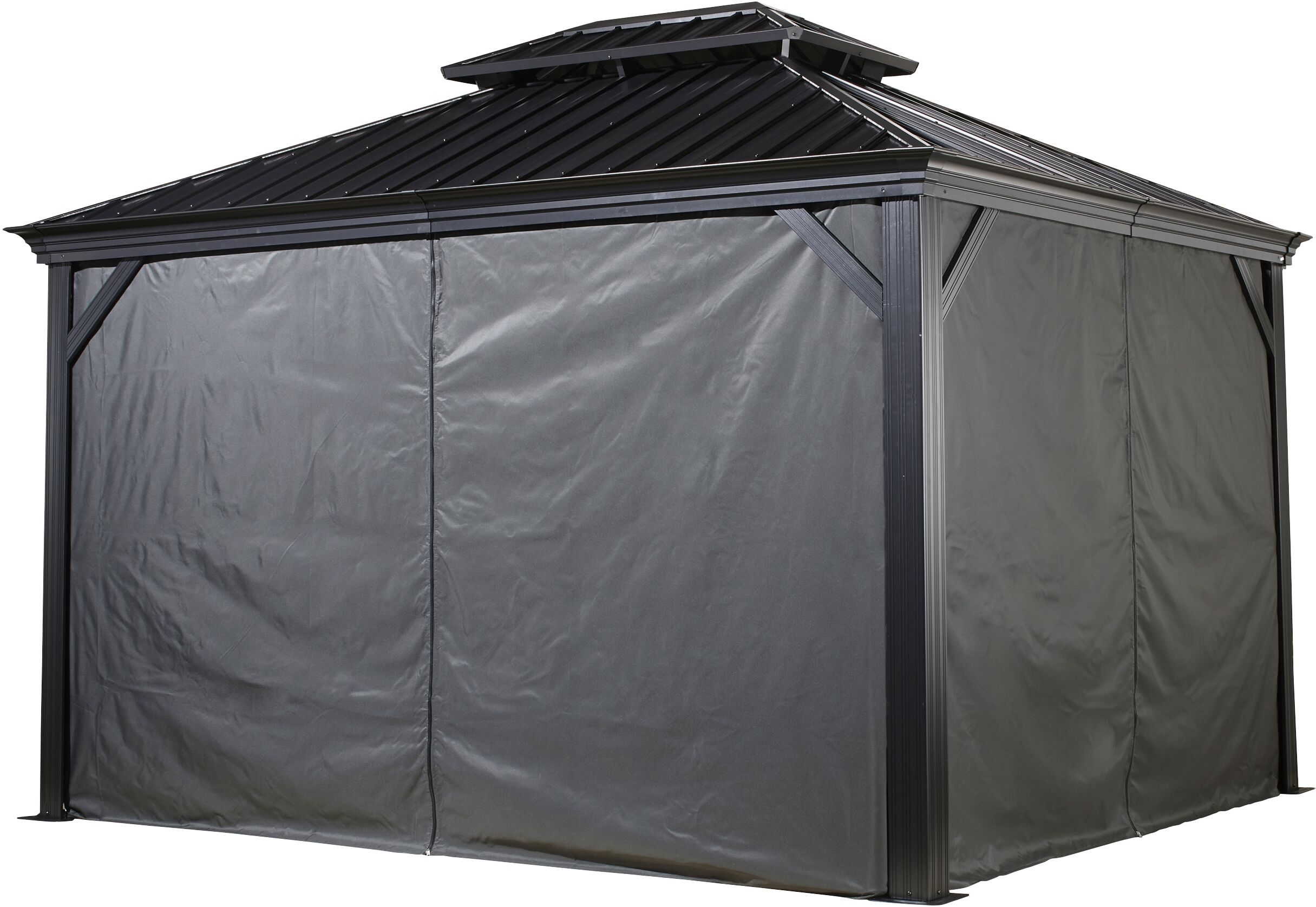 Pavillonseitenteil SOJAG, grau (dunkelgrau), Polyester, Pavillonseitenteile, passend für Pavillon Messina/Mykonos 10x12