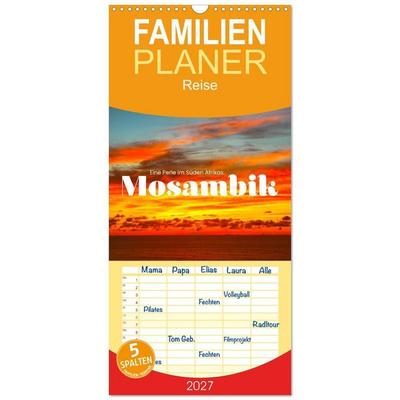 Familienplaner 2027 - Mosambik - Eine Perle im Süden Afrikas. mit 5 Spalten (Wandkalender, 21 x 45 cm) CALVENDO