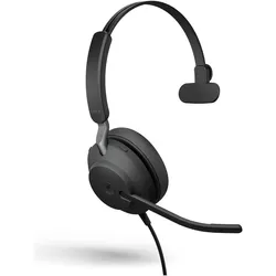 GN Netcom JABRA Evolve2 40 SE MS Mono USB C/A (Kabelgebunden, USB-C, Microsoft Teams), Office Headset, Schwarz