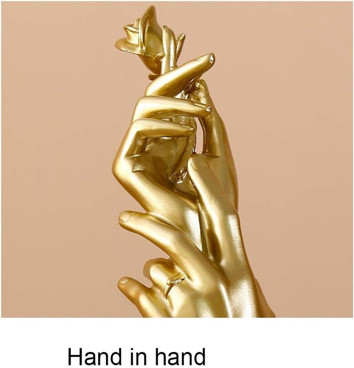 Handgemaakt Hars Beeldje Hand in Hand Decoratie voor Koppels