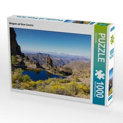 CALVENDO Puzzle Bergsee auf Gran Canaria | 1000 Teile Lege-Größe 64x48cm Foto-Puzzle für glückliche Stunden