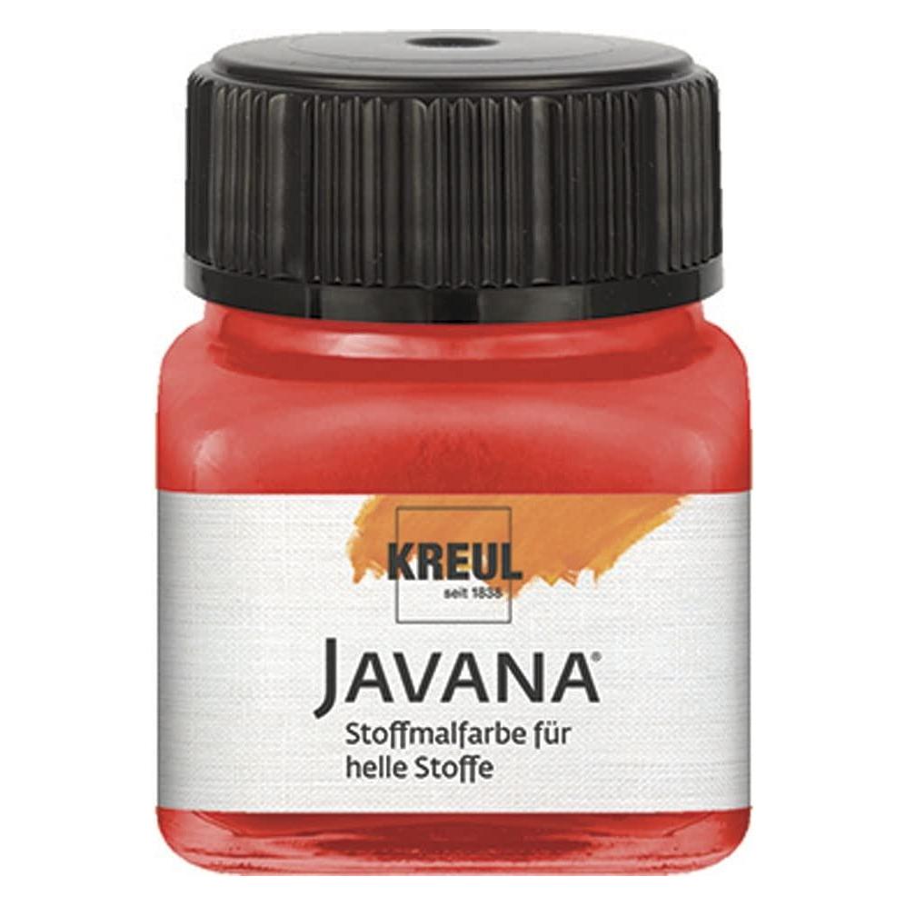 Magni KREUL 90941 - Javana Stoffmalfarbe für helle Stoffe, 20 ml Glas in rot, geschmeidige Farbe auf Wasse (20 ml) (32833031)