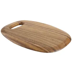 T&G Woodware Servierbrett mit Griff gerundet klein