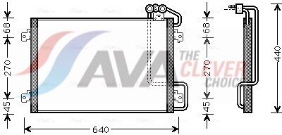 Ava Clever Choice Kondensator, Klimaanlage Rta5273 Für Renault