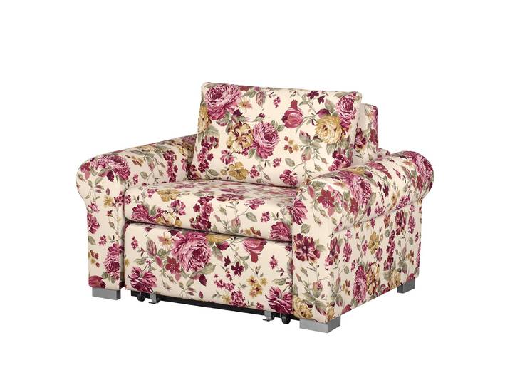 Fauteuil Basic Country Beige/Beige/Rose Tissu Orgesa 125 x 90 x 90cm