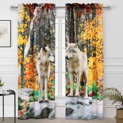 Habitat Photo Real Digital Panoramic Print Curtain Panel Pair