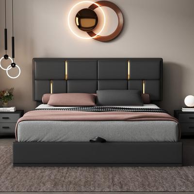 Unbranded "47.2"" Elegant Upholstered Storage Ottoman, Sturdy Metal Legs"