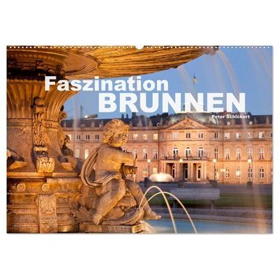 Faszination Brunnen (Wandkalender 2027 DIN A2 quer), CALVENDO Monatskalender