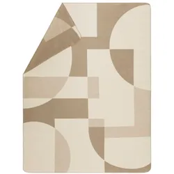 David Fussenegger Kurzflor- Wohndecke Savona 'Geoform' 150 x 200 cm Natur- Beige