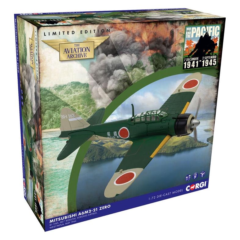 Corgi Mitsubishi A6M2-21 Zero Jeffman Island 1944 (AA33110)