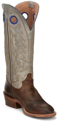 "Tony Lama Henley 15"" Wide Round Toe - Mens 8 Brown Boot E2"