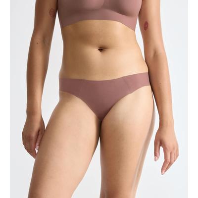 Tanga SLOGGI "ZERO Feel 2.0", Damen, Gr. M, Single Jersey,Interlock, braun (cacao), Single Jersey;Interlock, Obermaterial: 76% Polyamid, 24% Elasthan, körpernah, Unterhosen Tanga, nahtlos, superweiches Interlock-Jersey Material, ultraleicht
