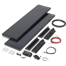Büttner Elektronik Solar-Komplettanlage Power Blackline Solar Kit MT 150 / 2 x 75 W